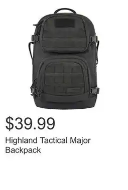Costco Highland Tactical Major Backpack offer