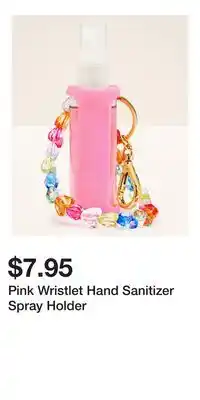 Bath & Body Works Pink Wristlet Hand Sanitizer Spray Holder offer