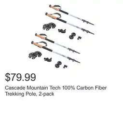 Costco Cascade Mountain Tech 100% Carbon Fiber Trekking Pole, 2-pack offer