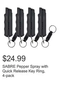 Costco SABRE Pepper Spray with Quick Release Key Ring, 4-pack offer