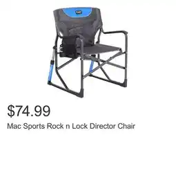 Costco Mac Sports Rock n Lock Director Chair offer