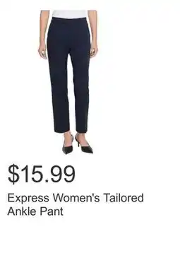 Costco Express Women's Tailored Ankle Pant offer