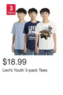 Costco Levi's Youth 3-pack Tees offer