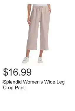 Costco Splendid Women's Wide Leg Crop Pant offer