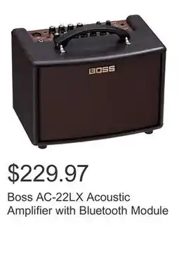 Costco Boss AC-22LX Acoustic Amplifier with Bluetooth Module offer