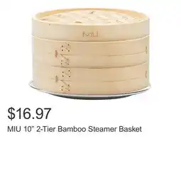 Costco MIU 10 2-Tier Bamboo Steamer Basket offer