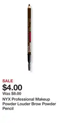 Ulta Beauty NYX Professional Makeup Powder Louder Brow Powder Pencil offer