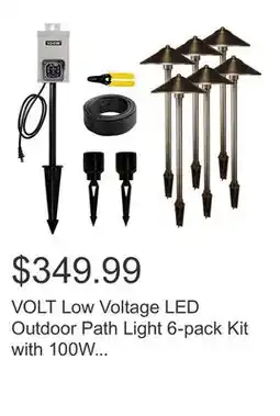 Costco VOLT Low Voltage LED Outdoor Path Light 6-pack Kit with 100W Transformer offer