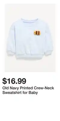 Old Navy Old Navy Printed Crew-Neck Sweatshirt for Baby offer