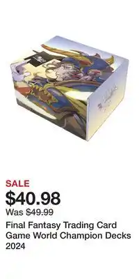 Game Stop Final Fantasy Trading Card Game World Champion Decks 2024 offer