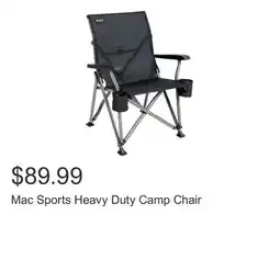 Costco Mac Sports Heavy Duty Camp Chair offer