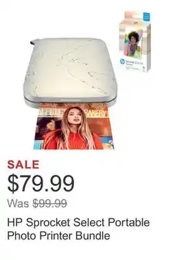 Costco HP Sprocket Select Portable Photo Printer Bundle offer