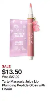 Ulta Beauty Tarte Maracuja Juicy Lip Plumping Peptide Gloss with Charm offer