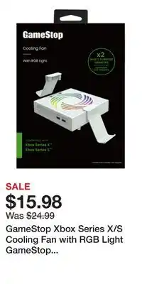 Game Stop GameStop Xbox Series X/S Cooling Fan with RGB Light GameStop Exclusive - White offer