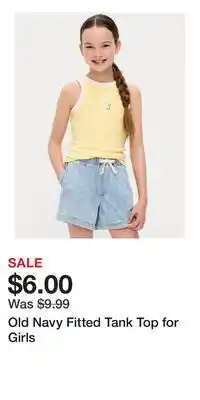 Old Navy Old Navy Fitted Tank Top for Girls offer