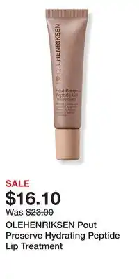 Ulta Beauty OLEHENRIKSEN Pout Preserve Hydrating Peptide Lip Treatment offer