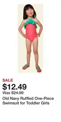 Old Navy Old Navy Ruffled One-Piece Swimsuit for Toddler Girls offer