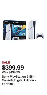 Game Stop Sony PlayStation 5 Slim Console Digital Edition - Fortnite Flowering Chaos Bundle offer