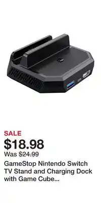 Game Stop GameStop Nintendo Switch TV Stand and Charging Dock with Game Cube Controller Ports V2 offer