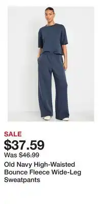 Old Navy Old Navy High-Waisted Bounce Fleece Wide-Leg Sweatpants offer