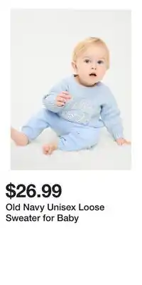 Old Navy Old Navy Unisex Loose Sweater for Baby offer