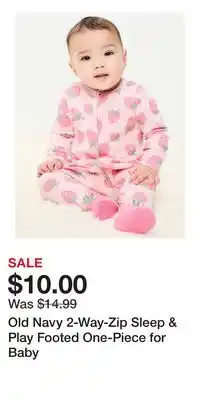 Old Navy Old Navy 2-Way-Zip Sleep & Play Footed One-Piece for Baby offer