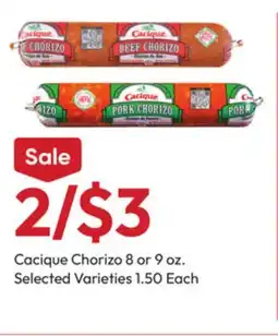 Stater Bros Cacique Chorizo offer