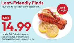 Stater Bros Lobster Tail offer