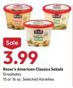Stater Bros Reser's American Classics Salads offer
