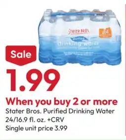 Stater Bros Stater Bros. Purified Drinking Water offer