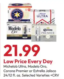 Stater Bros Michelob Ultra, Modelo Oro, Corona Premier or Estrella Jalisco offer