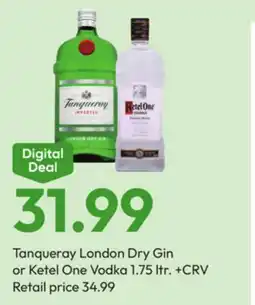 Stater Bros Tanqueray London Dry Gin or Ketel One Vodka offer