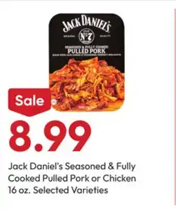 Stater Bros Jack Daniel's Seasoned & Fully Cooked Pulled Pork or Chicken offer