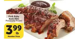 Albertsons Pork Baby Back Ribs offer
