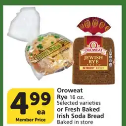 Albertsons Oroweat Rye 16 oz. Selected varieties or Fresh Baked Irish Soda Bread offer