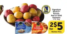 Albertsons Signature SELECT Russet, Red or Gold Potatoes offer