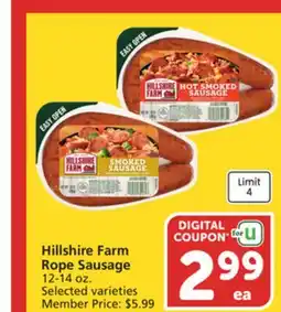Albertsons Hillshire Farm Rope Sausage offer