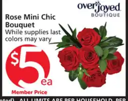 Albertsons Overjoyed Rose Mini Chic Bouquet offer