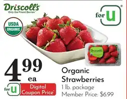 Pavilions Organic Strawberries offer