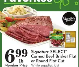 Pavilions Signature SELECT Corned Beef Brisket Flat or Round Flat Cut offer
