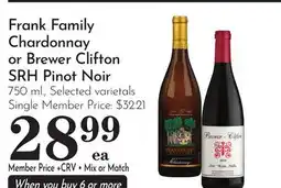 Pavilions Frank Family Clifton SRH Pinot Noir offer