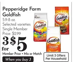 Pavilions Pepperidge Farm Goldfish offer