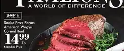 Pavilions Snake River Farms American Wagyu Corned Beef offer
