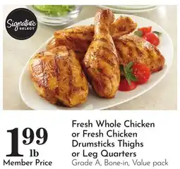 Pavilions Fresh Whole Chicken or Fresh Chicken Drumsticks Thighs or Leg Quarters offer
