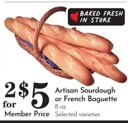 Pavilions Artisan Sourdough or French Baguette offer