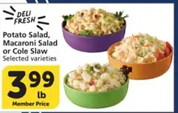 Vons Potato Salad, Macaroni Salad or Cole Slaw offer