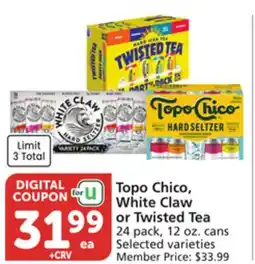 Vons Topo Chico, White Claw or Twisted Tea offer