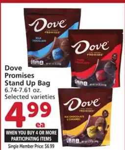 Vons Dove Promises Stand Up Bag offer