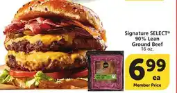 Vons Signature SELECT 90% Lean Ground Beef offer