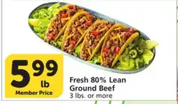 Vons Fresh 80% Lean Ground Beef offer